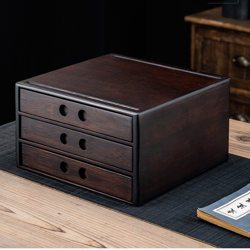 Food Storage Drawers - Bamboo Pu'er Tea Storage Boxes MultiLayer