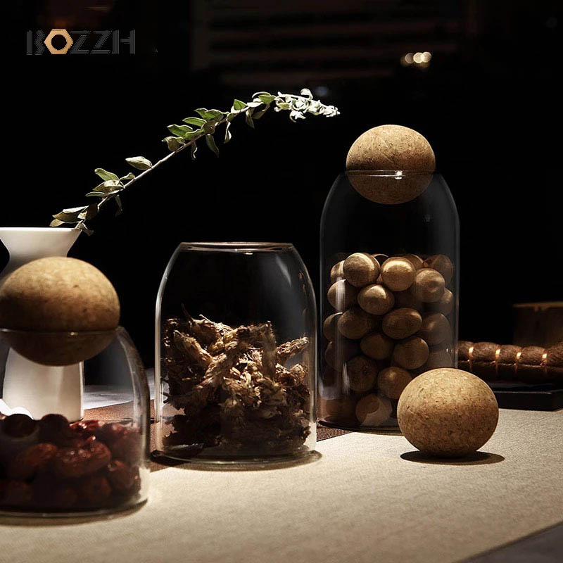 Food Storage Lidl - BOZZH Ball Cork Lead-free Glass Jar
