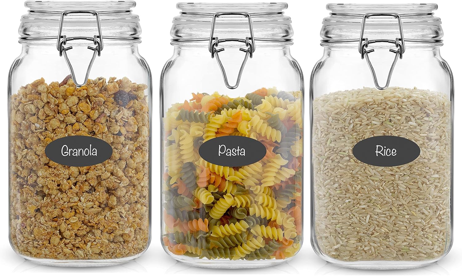 Food Storage Glass Jar - Airtight Glass Jars with Lids Set
