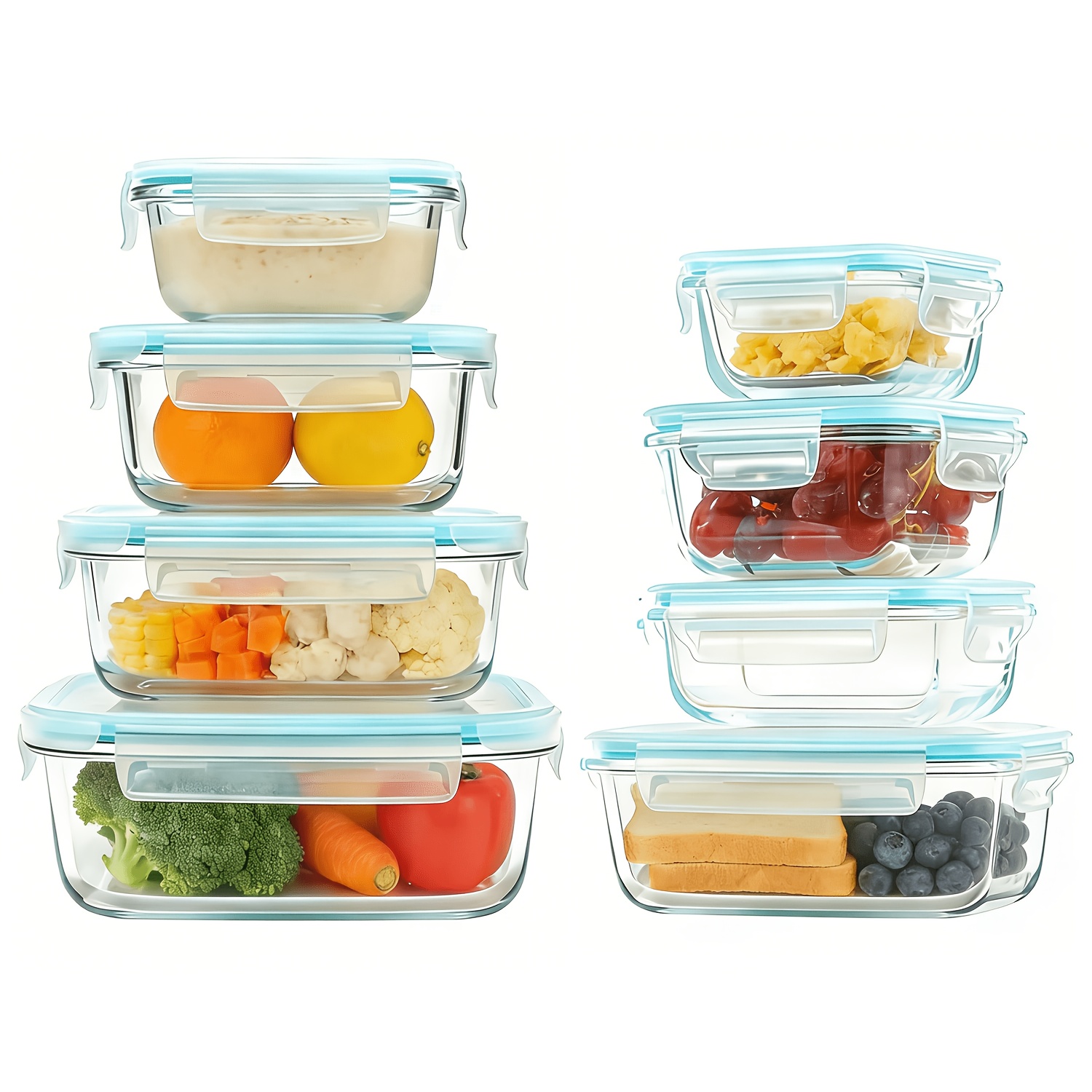 Glass Meal Prep Container - Premium Glass Food Storage Containers, Airtight