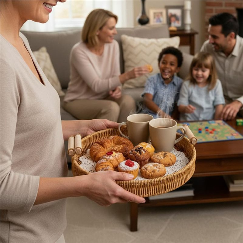 Food Storage Plants - Eco-Friendly Handwoven Rattan Tray& Food Storage