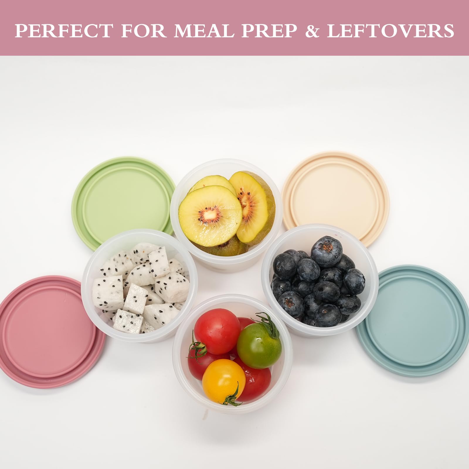 Food Storage Box Set - Food Grade Silicone Baby Food Container,Airtight