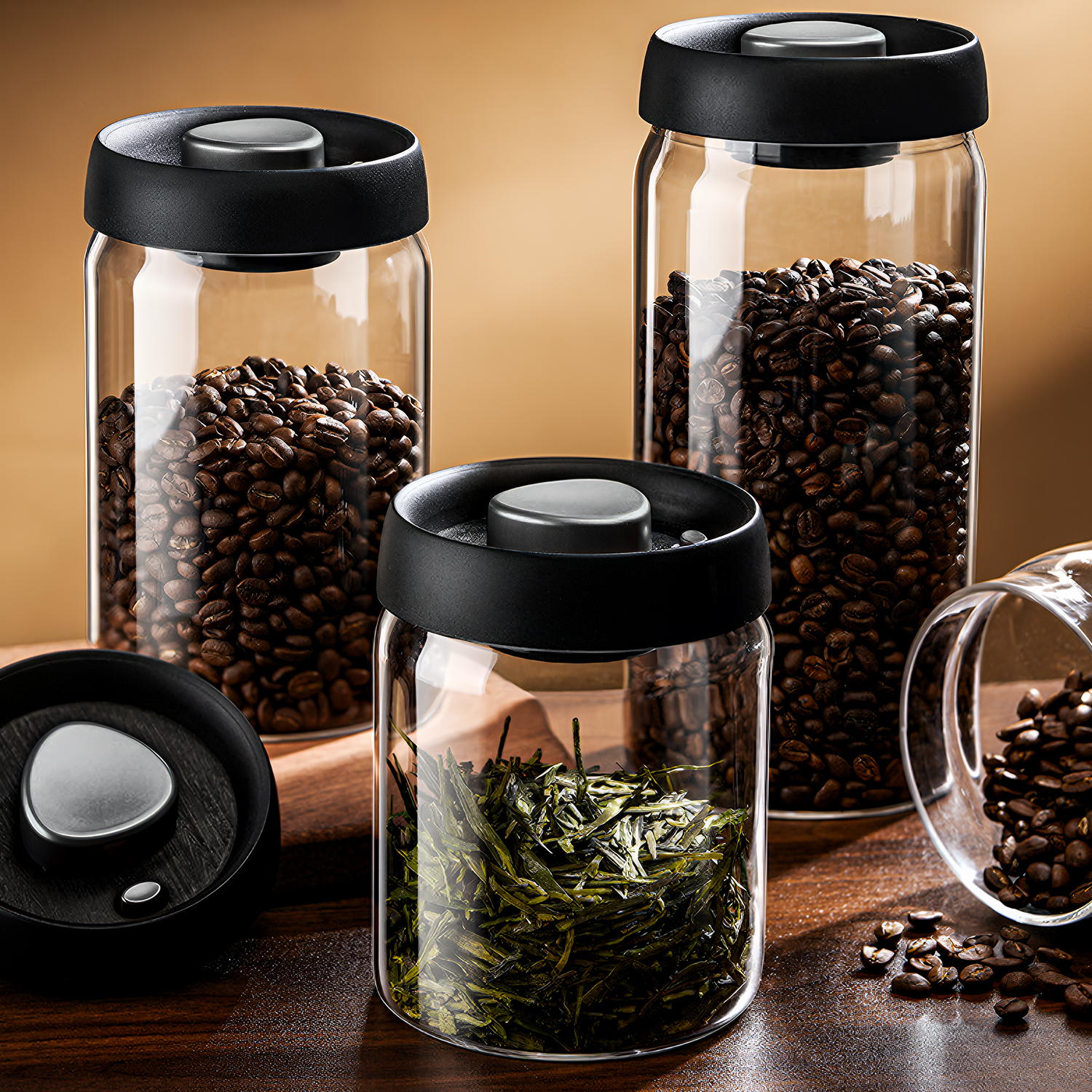 Food Storage Heat - OANKR Vacuum Coffee Canister 500ml 900ml