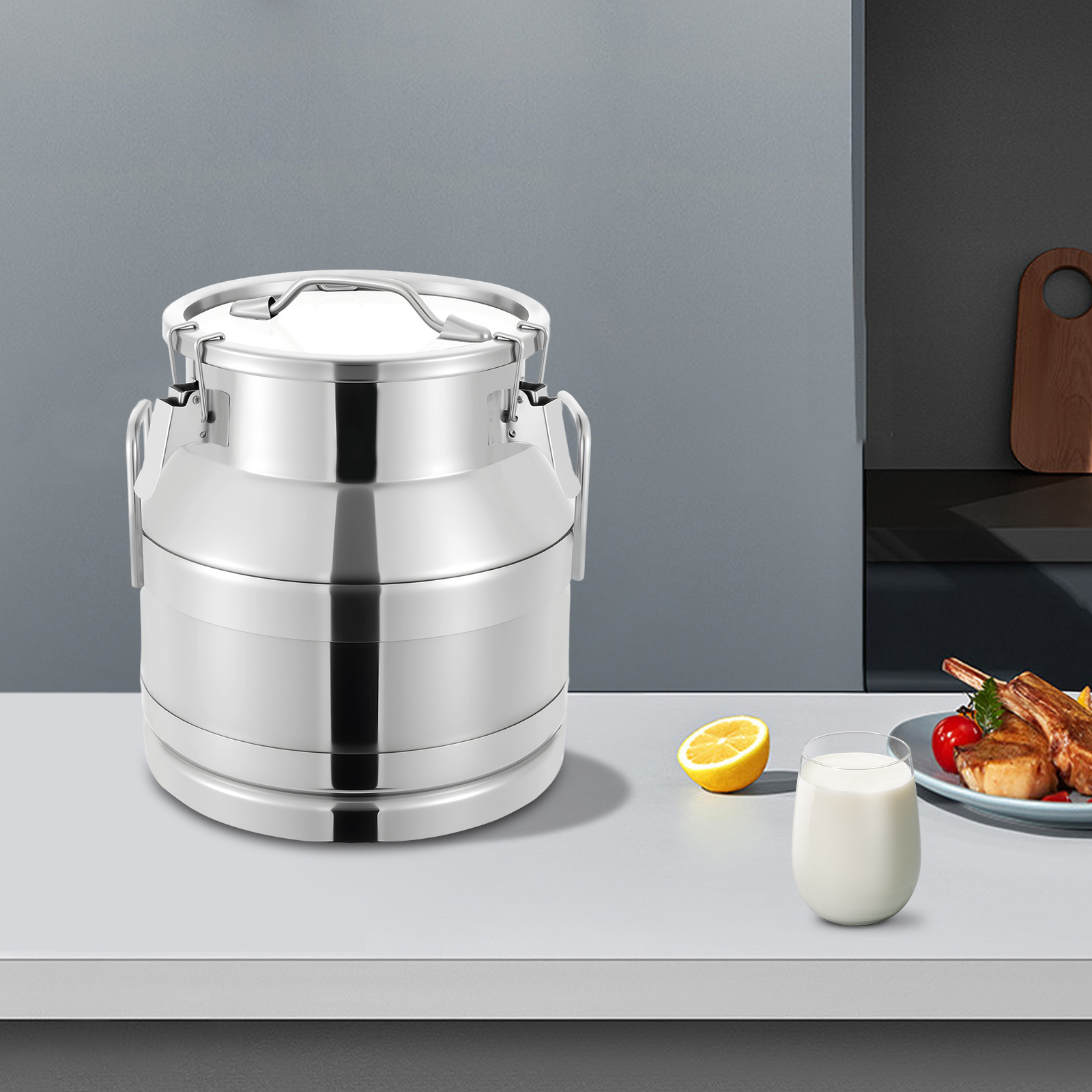 Food Storage Tank - 20L Milk Can 201 Non-magnetic Stainless