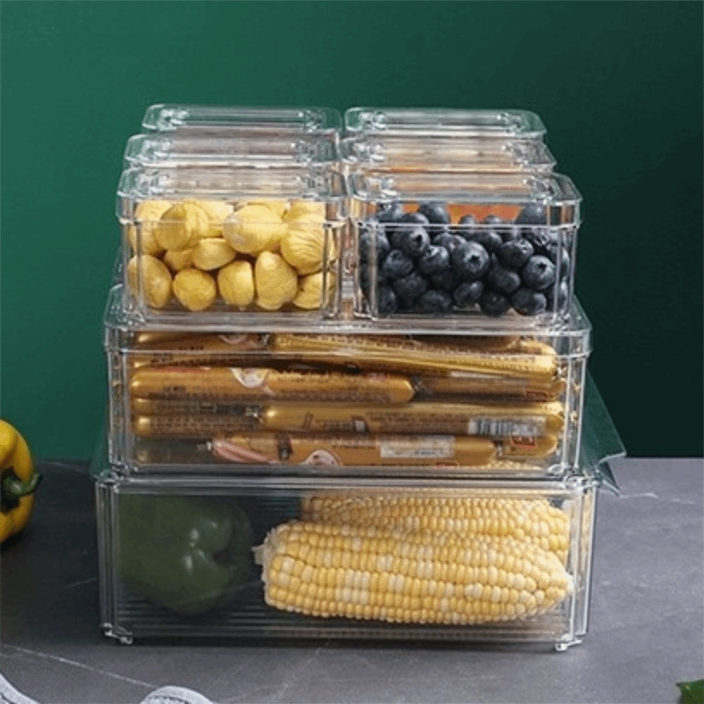 Food Storage Drawers - Practical Transparent Fridge Organizer Box with