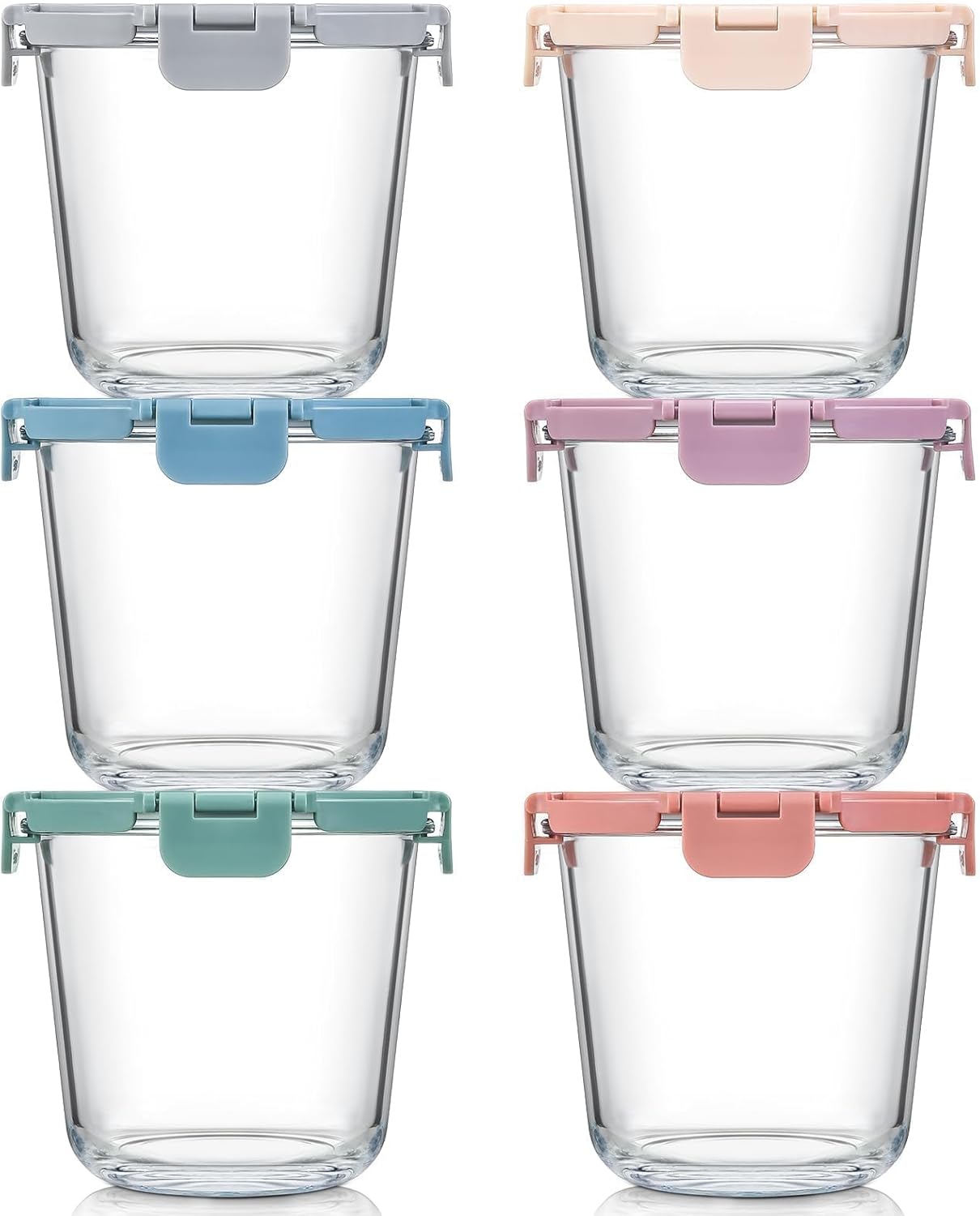 Food Storage Bowls - [UPGRADED LID] 6 Sets 3 Cup/24oz
