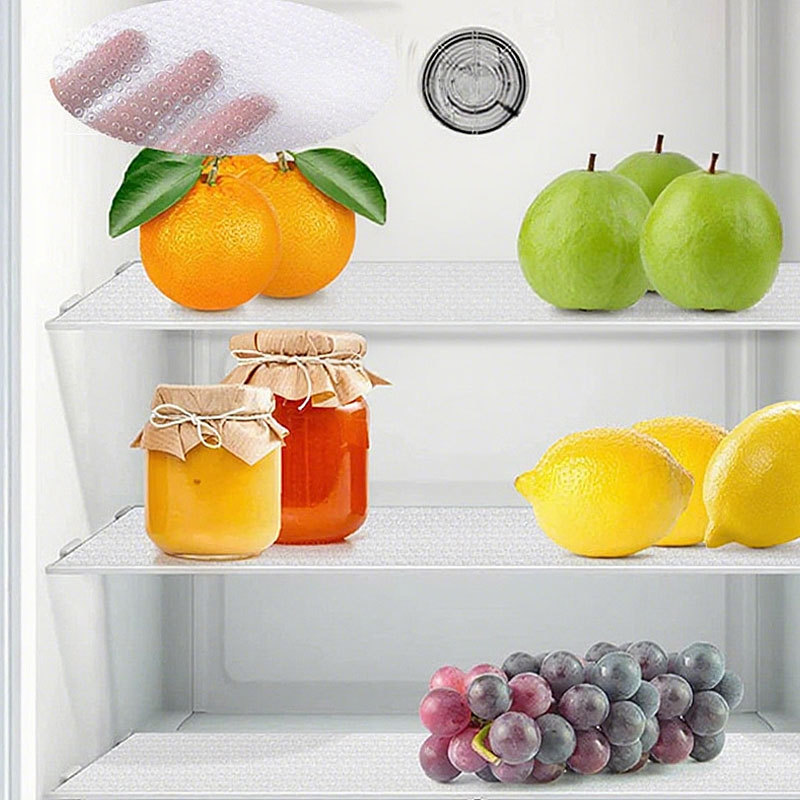 Food Storage Drawers - Refrigerator Shelf Liners Washable Fridge Mats