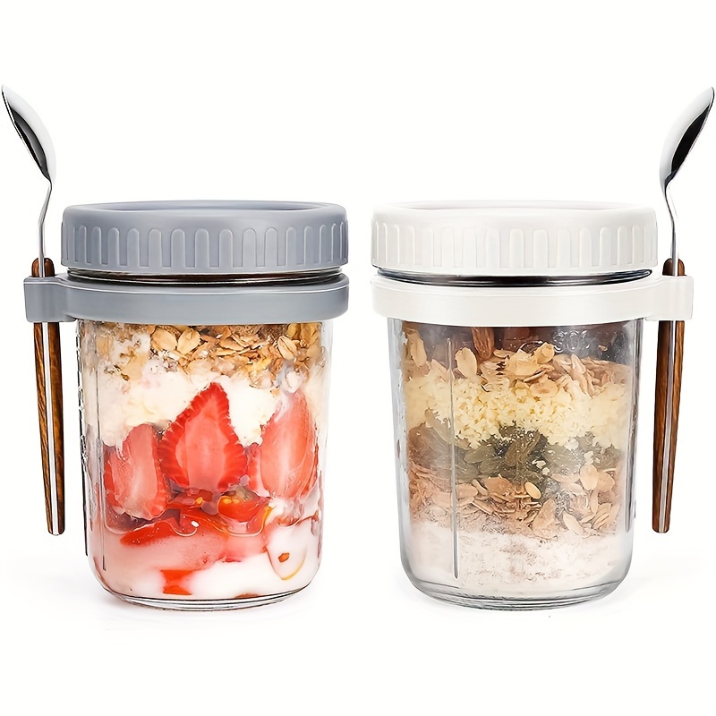1pc/2pcs Glass Oatmeal Cup, Ov – Glass Meal Prep Container Bewertung und Preis
