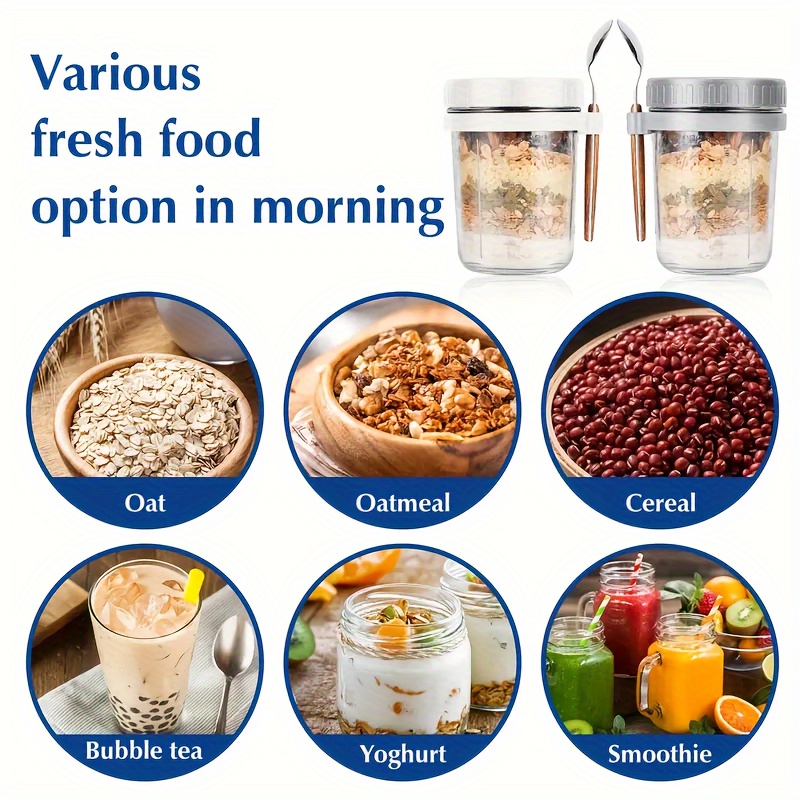 1pc/2pcs Glass Oatmeal Cup, Ov – Glass Meal Prep Container Bewertung und Preis