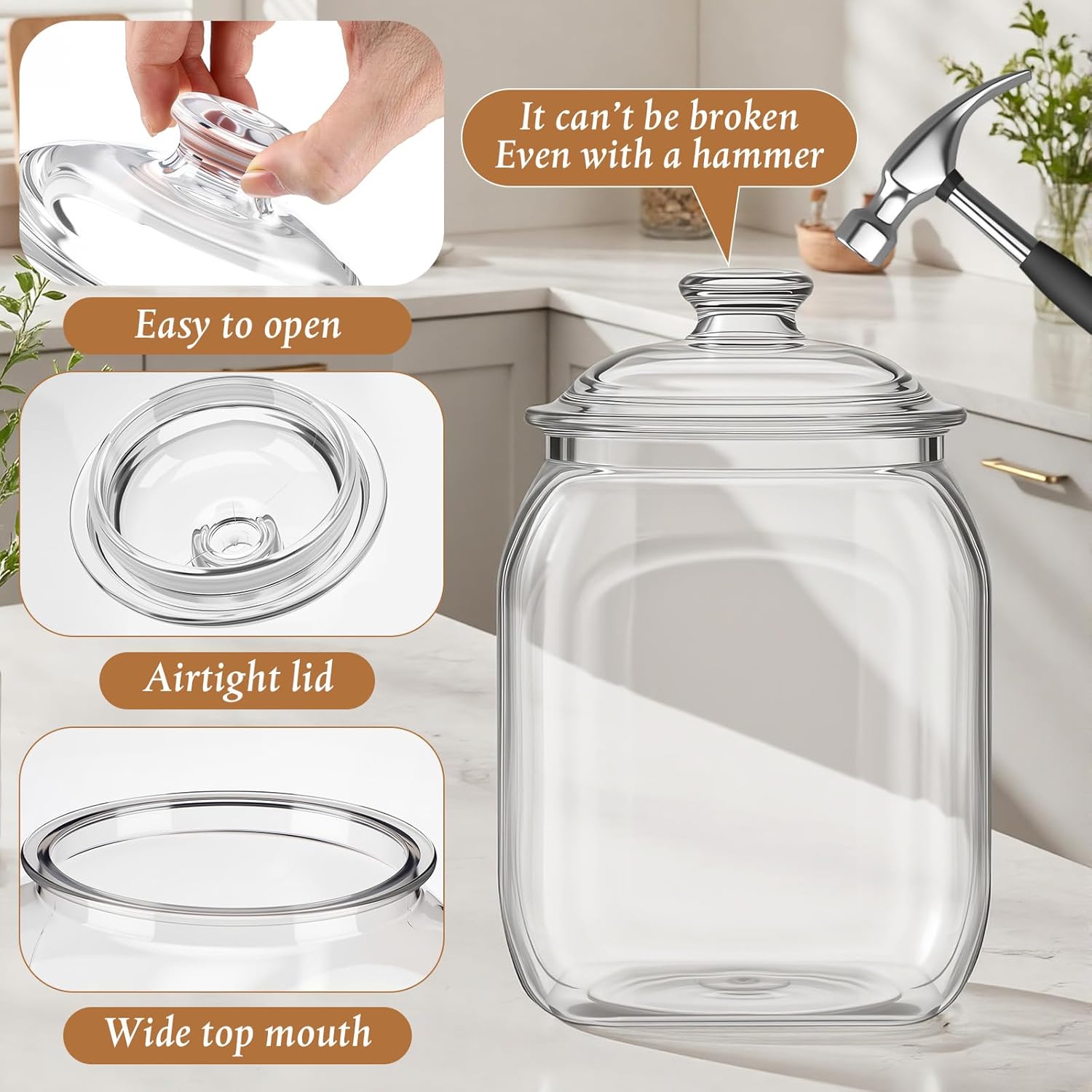 2 Pack Acrylic Cookie Candy Ja – Food Storage Glass Jar Bewertung und Preis