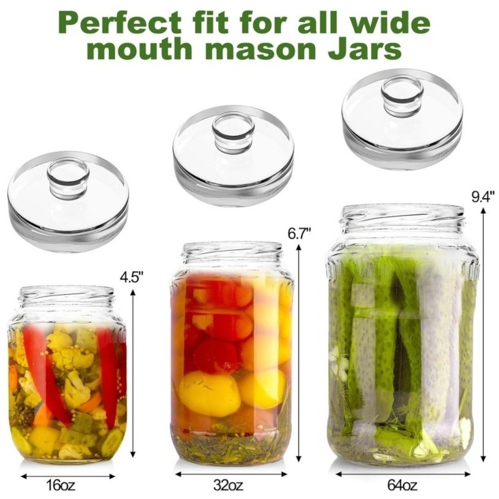 Fermented Glass Weights Clear  – Mason Jar Wide Mouth Bewertung und Preis