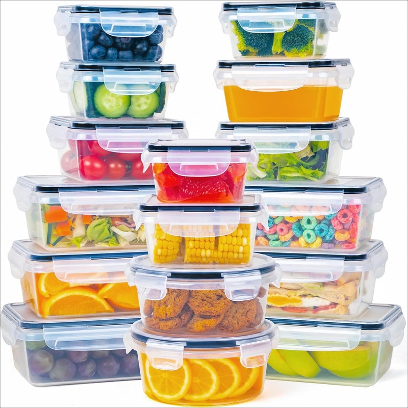 6-Piece Plastic Food Storage C – Food Storage Stackable Containers Bewertung und Preis