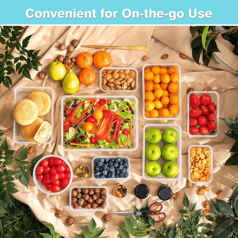 6-Piece Plastic Food Storage C – Food Storage Stackable Containers Bewertung und Preis