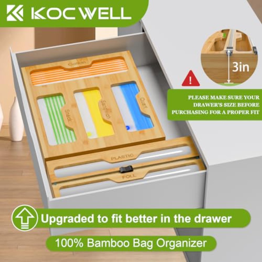 Bamboo Bag Storage Organizer - – Food Storage Drawers Bewertung und Preis