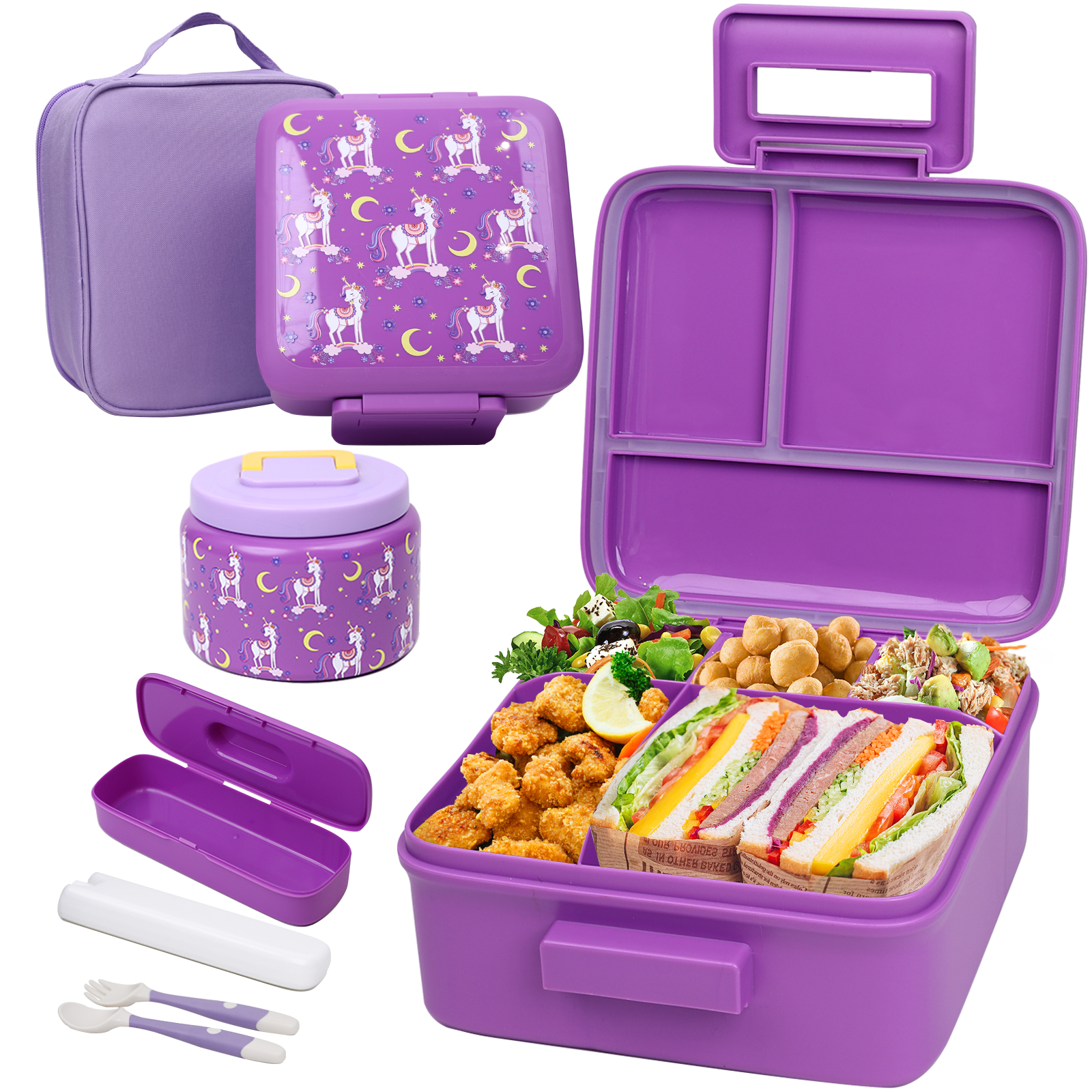 Bento Lunch Box for Kids With  – Food Storage Zip Bags Bewertung und Preis