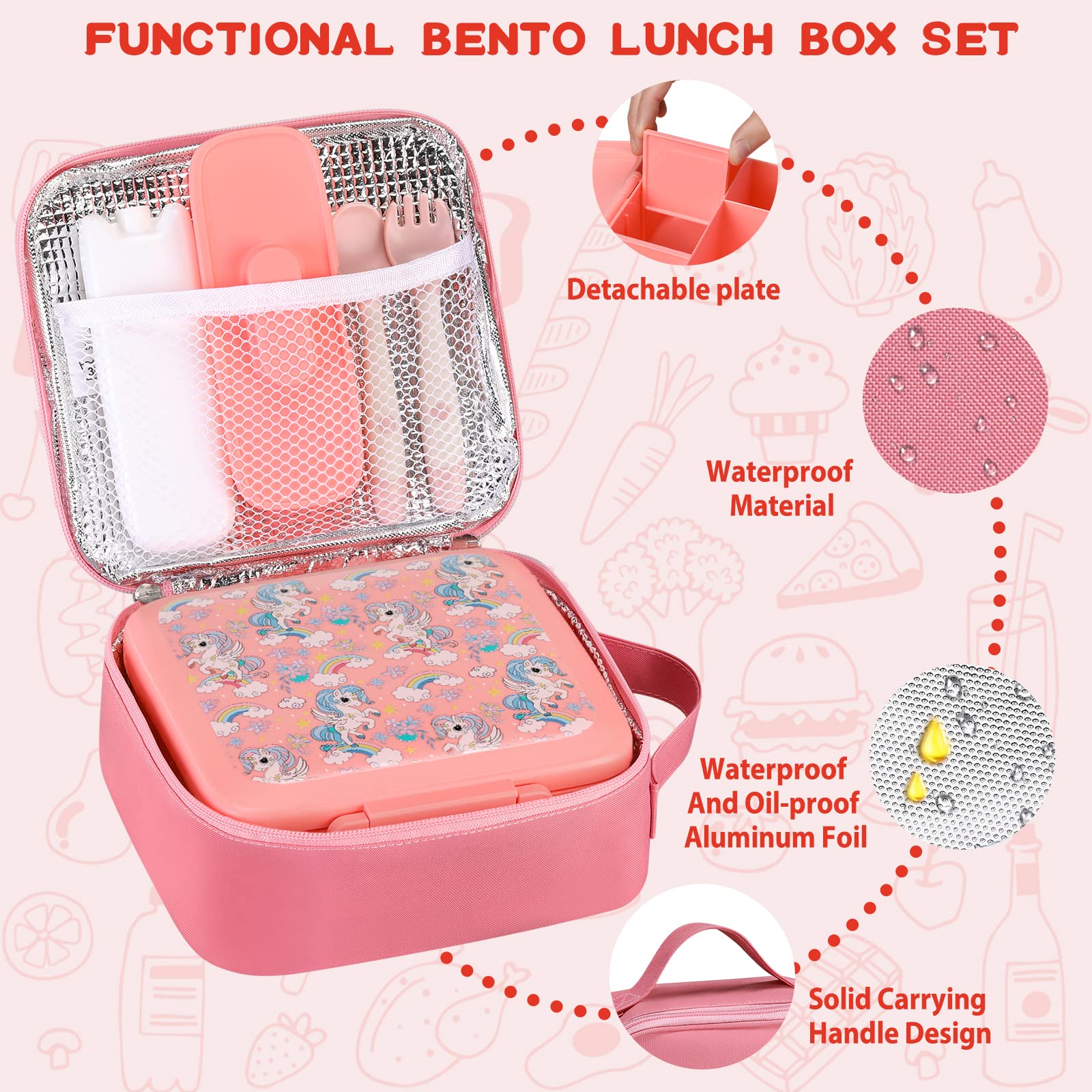 Bento Lunch Box for Kids With  – Food Storage Zip Bags Bewertung und Preis