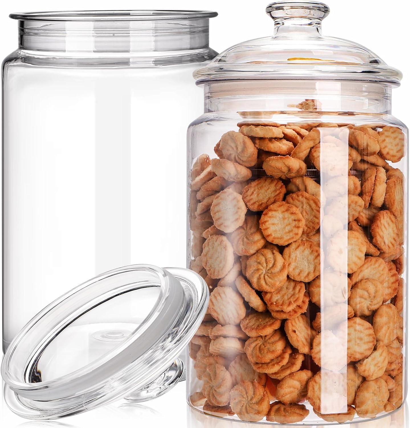 2 Pack 130 oz Large Cookie Jar – Food Storage Glass Jar Bewertung und Preis