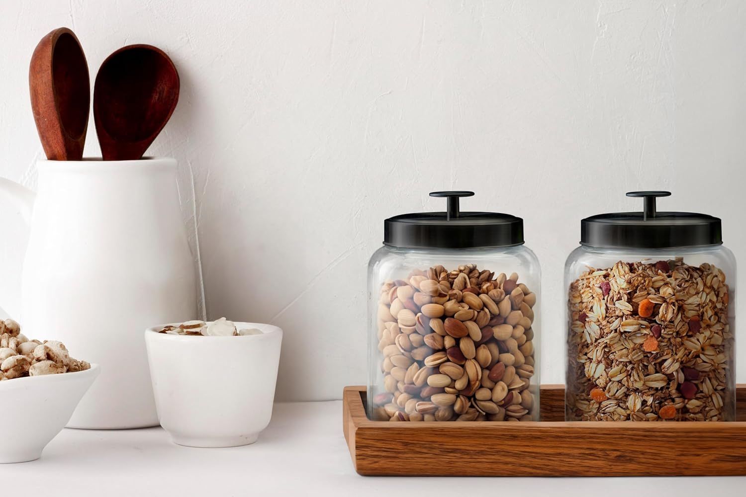 Glass Kitchen Canister Set, Fo – Food Storage Glass Jar Bewertung und Preis