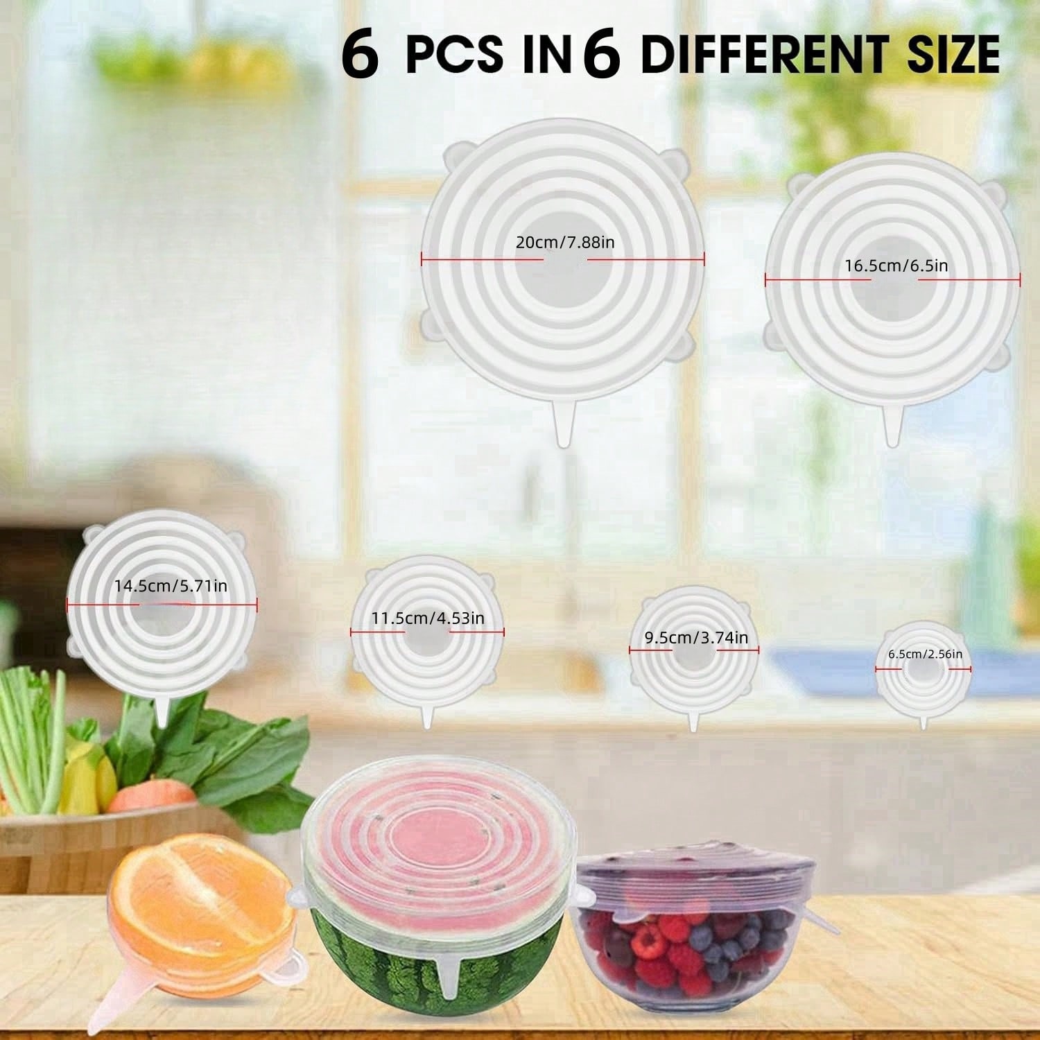 6pcs/Set Silicone Elastic Lids – Food Storage Bowls Bewertung und Preis