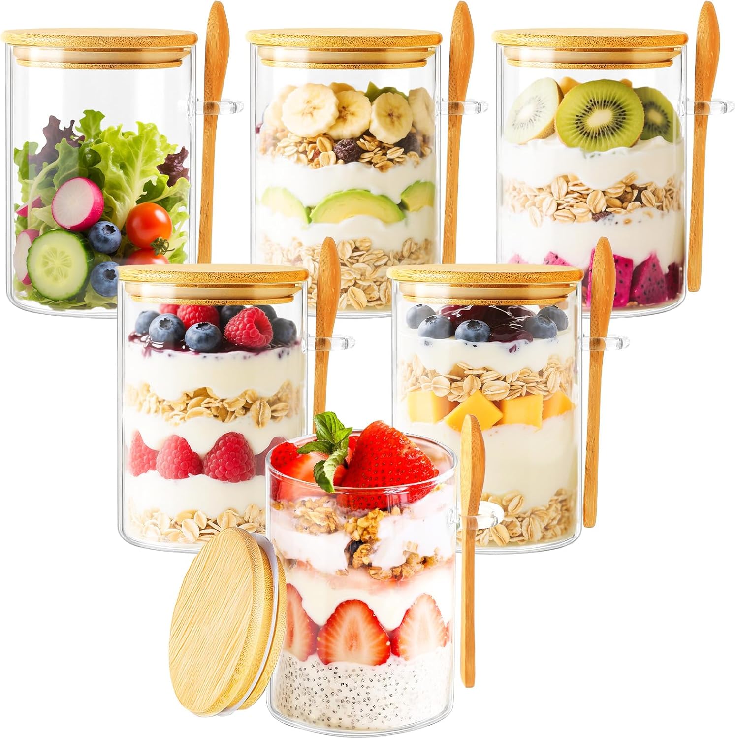 6 Pack Overnight Oats Containe – Glass Meal Prep Container Bewertung und Preis
