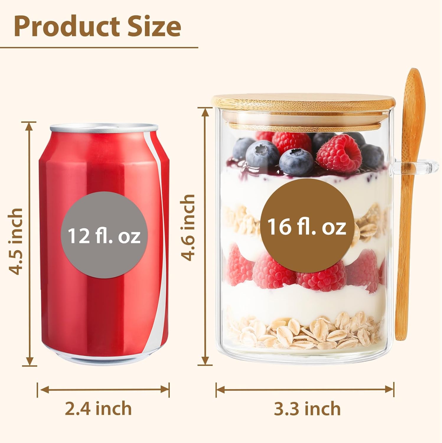 6 Pack Overnight Oats Containe – Glass Meal Prep Container Bewertung und Preis