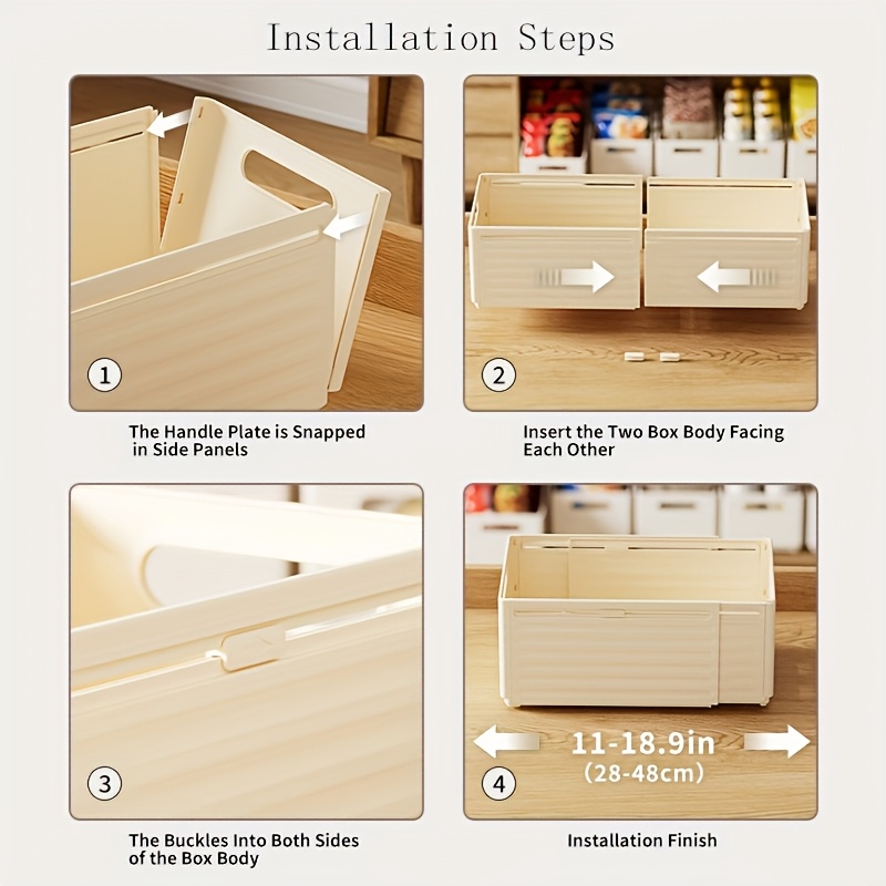Cream-colored Retractable Stor – Food Storage Drawers Bewertung und Preis