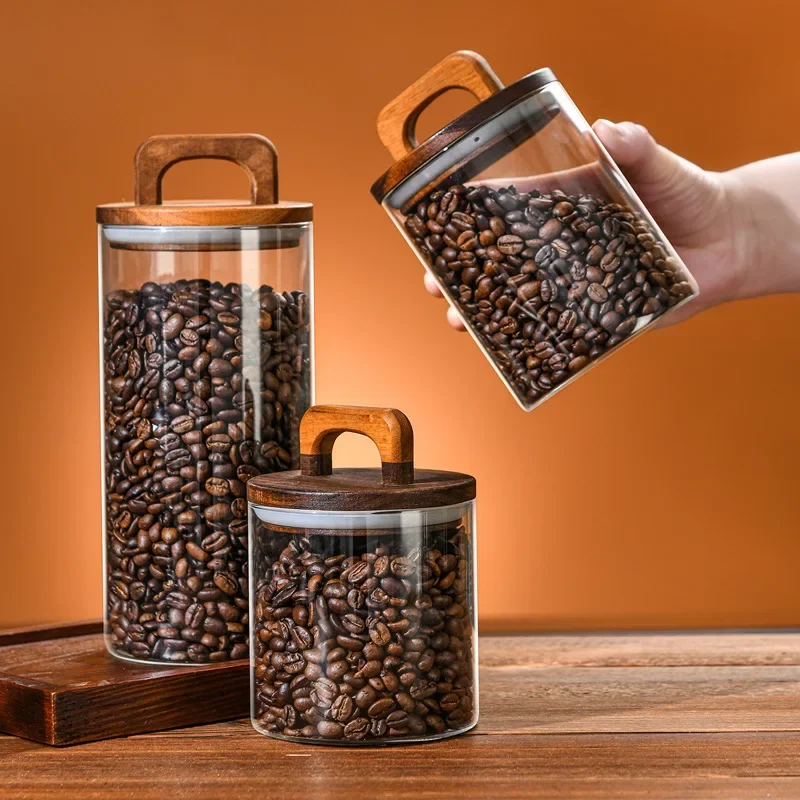 800-2100ml Wood Lid Glass Jar  – Food Storage Lidl Bewertung und Preis