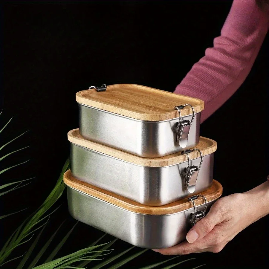 New 304 stainless steel bamboo – Food Storage Box Set Bewertung und Preis