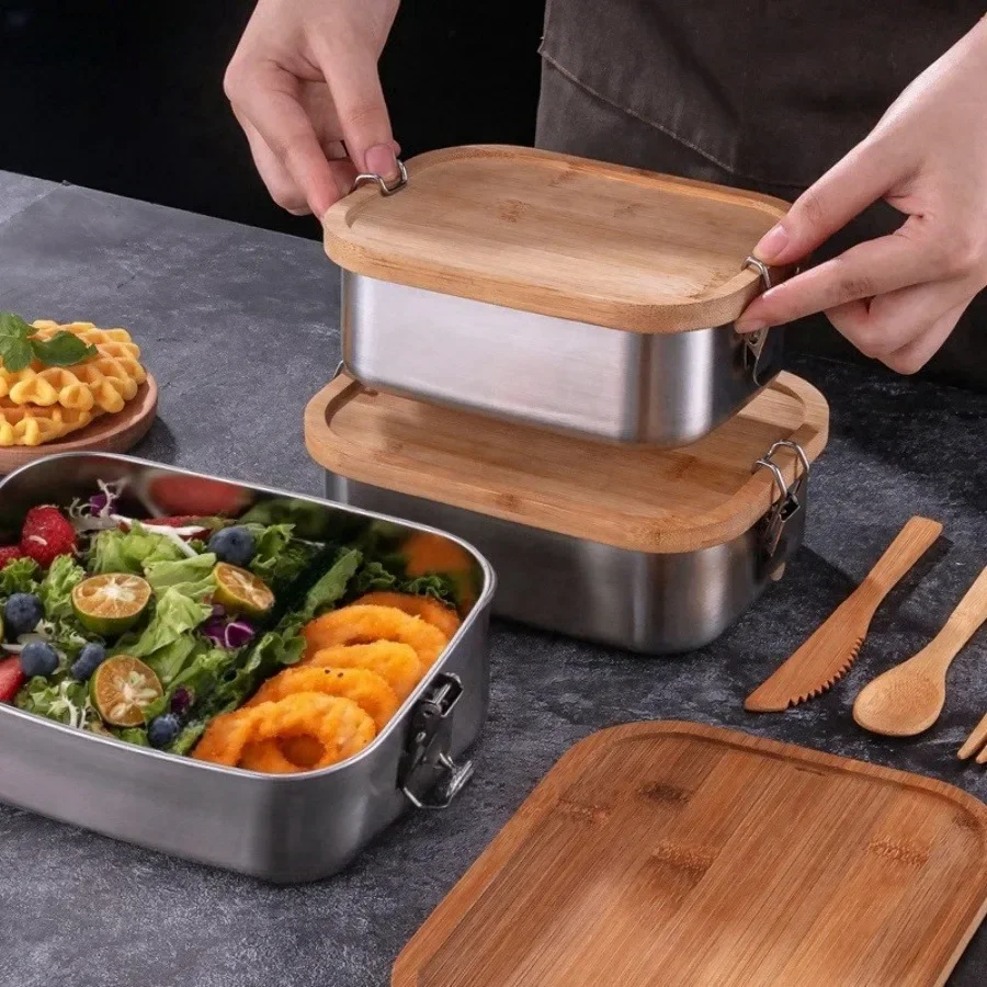 New 304 stainless steel bamboo – Food Storage Box Set Bewertung und Preis