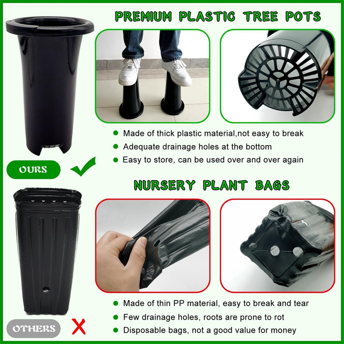 10Pcs Plastic Deep Plant Nurse – Food Storage Plants Bewertung und Preis