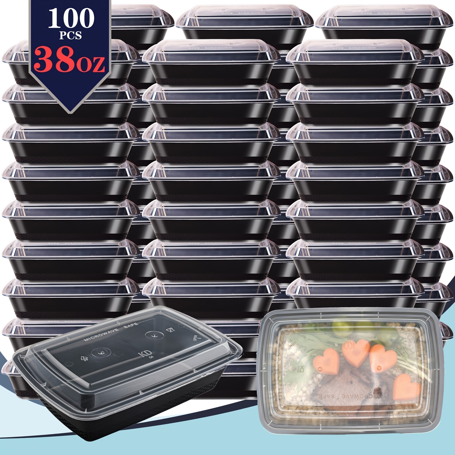 usBlack 100pcs (50 Containers  – Food Storage And Bewertung und Preis