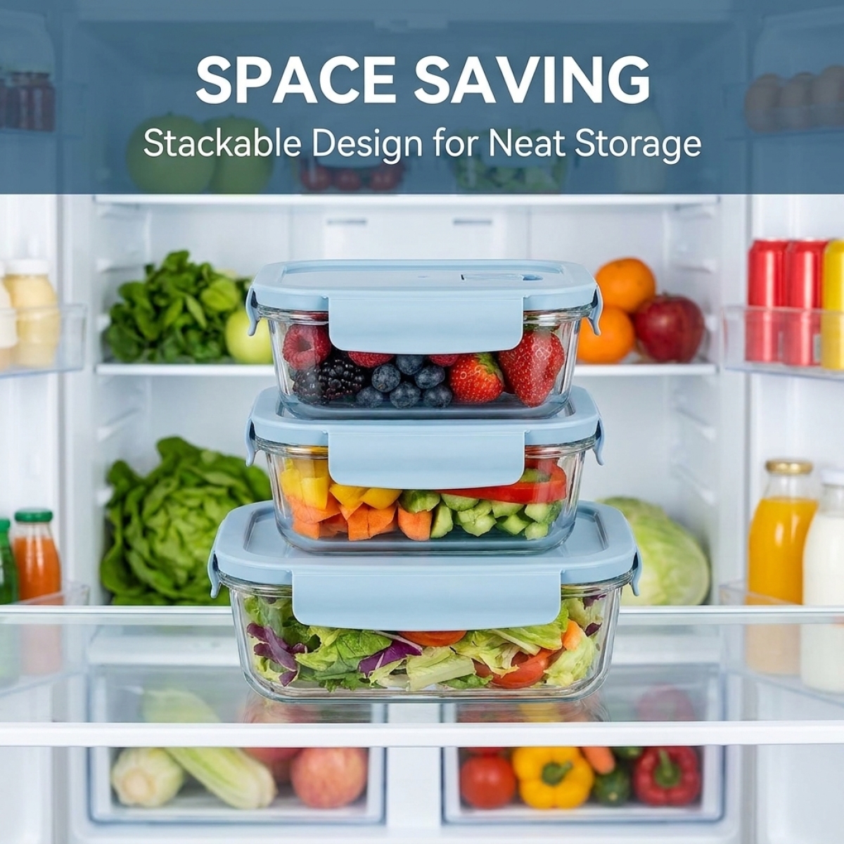 Sky Blue Glass Food Storage Co – Glass Meal Prep Container Bewertung und Preis
