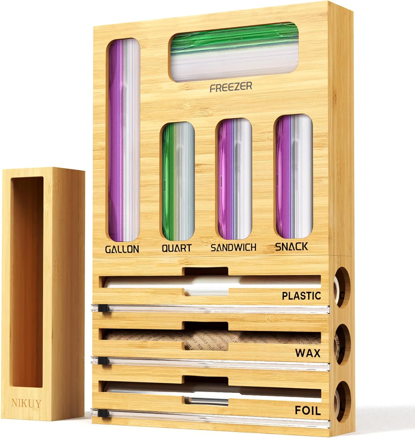 9 IN 1 Bamboo Foil and Plastic – Food Storage Drawers Bewertung und Preis