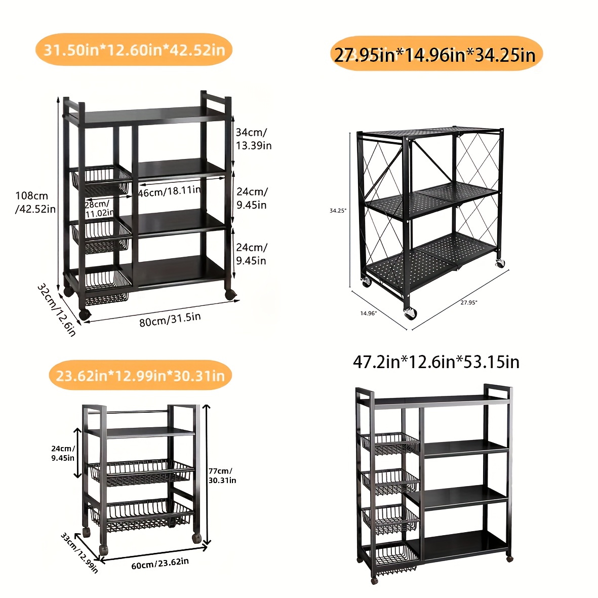 us1pc Movable Storage Rack, Ad – Food Storage Tank Bewertung und Preis