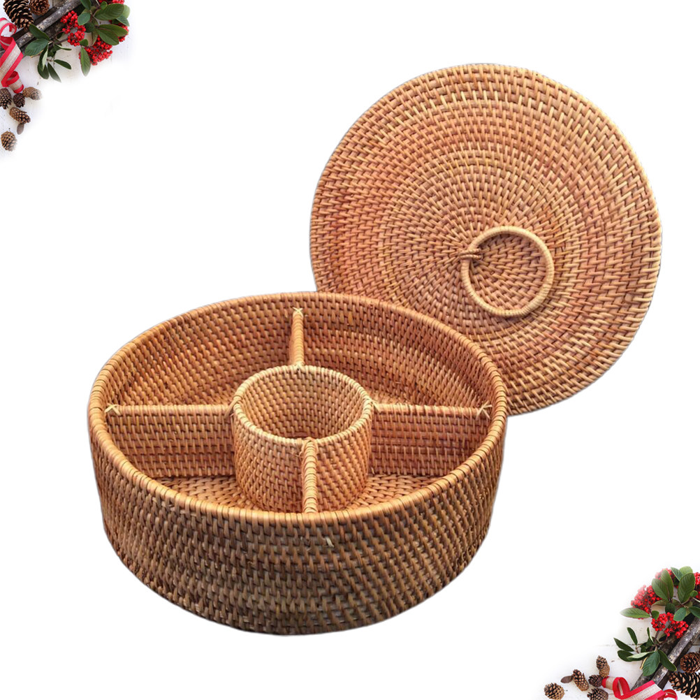1Pcs Round Handmade Rattan Fru – Food Storage Lidl Bewertung und Preis