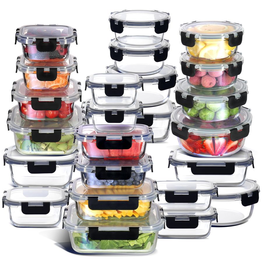 48pc Glass Storage Containers  – Glass Meal Prep Container Bewertung und Preis