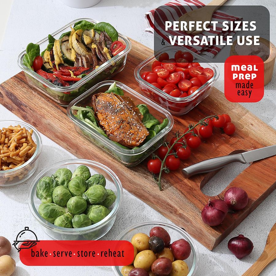 48pc Glass Storage Containers  – Glass Meal Prep Container Bewertung und Preis