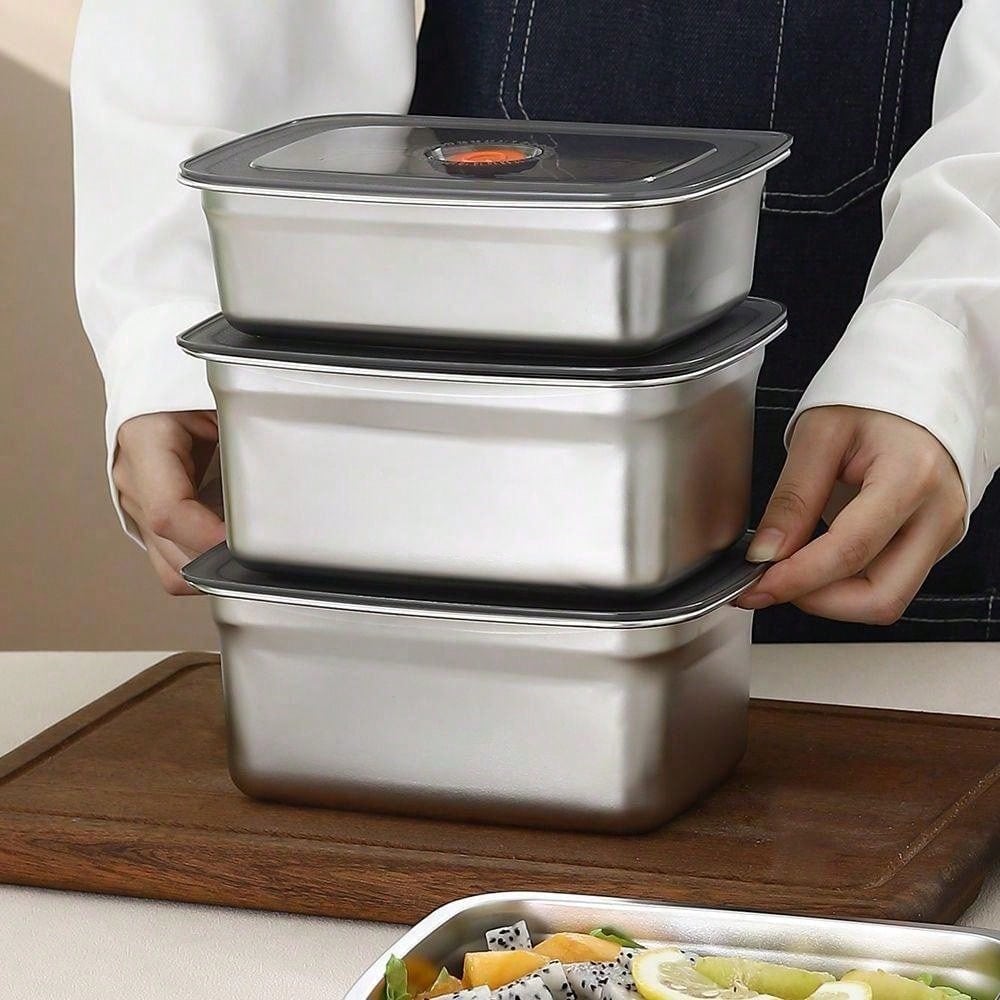 Buy 2 Get 1 Free 3 Pack Stainl – Food Storage Stackable Containers Bewertung und Preis