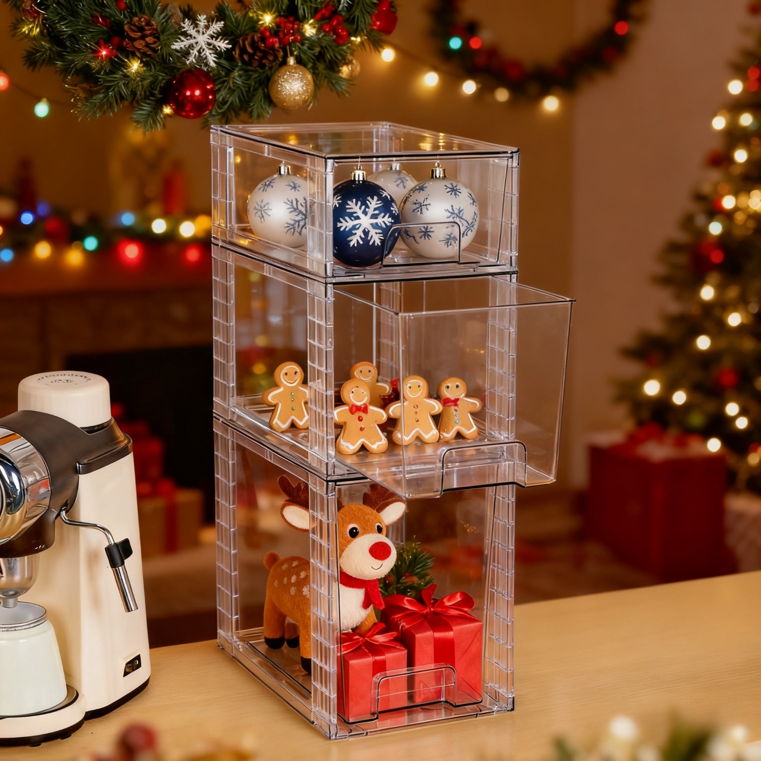 3-Piece Clear Stackable Drawer – Food Storage Drawers Bewertung und Preis