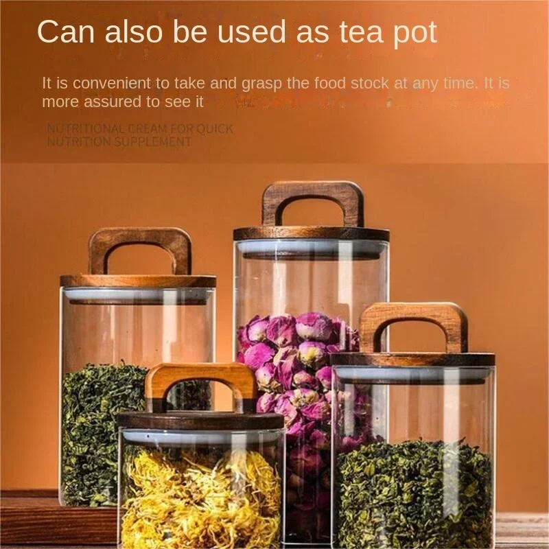 800-2100ml Wood Lid Glass Jar  – Food Storage Lidl Bewertung und Preis