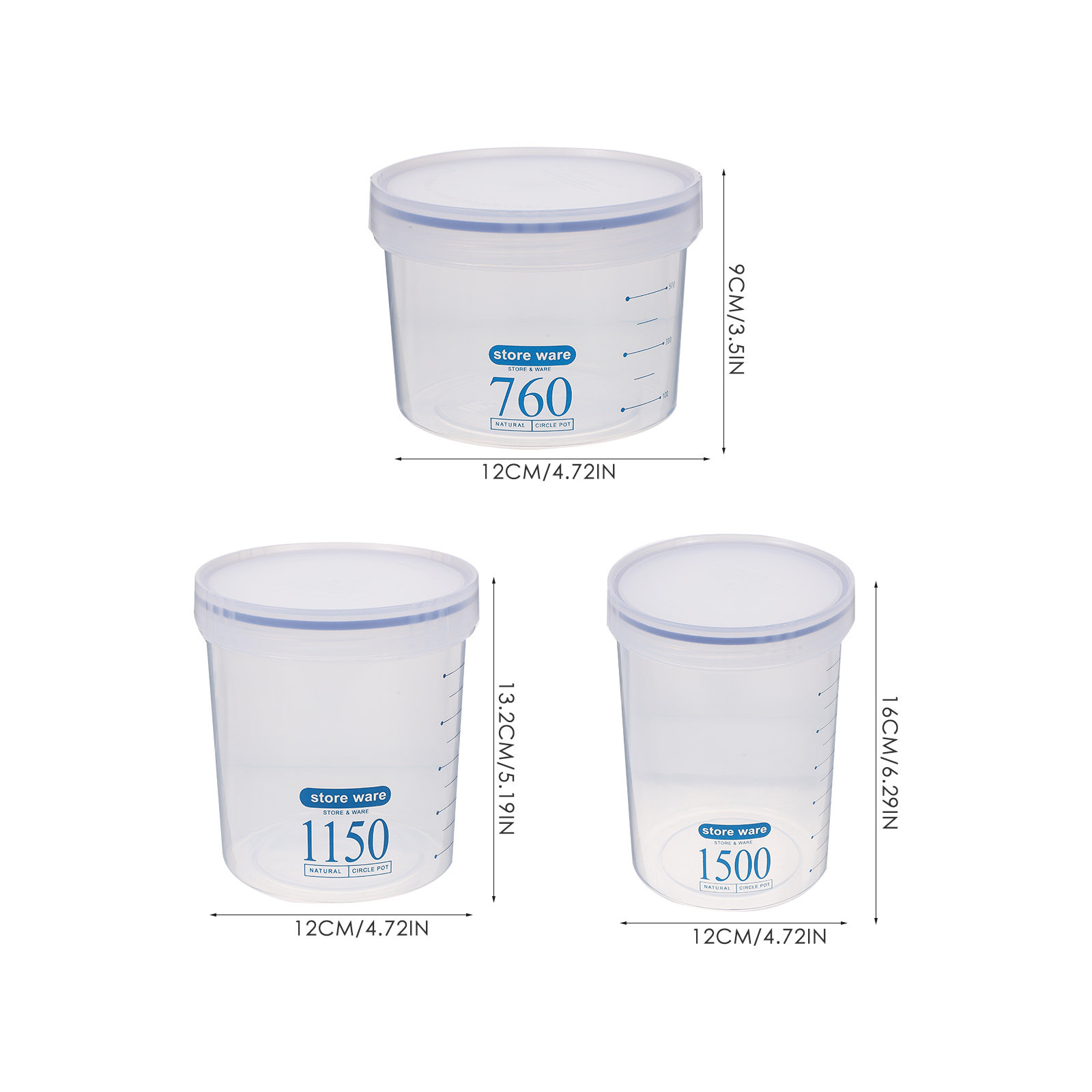 3Pcs Airtight Food Storage Jar – Food Storage Jars & Containers Bewertung und Preis