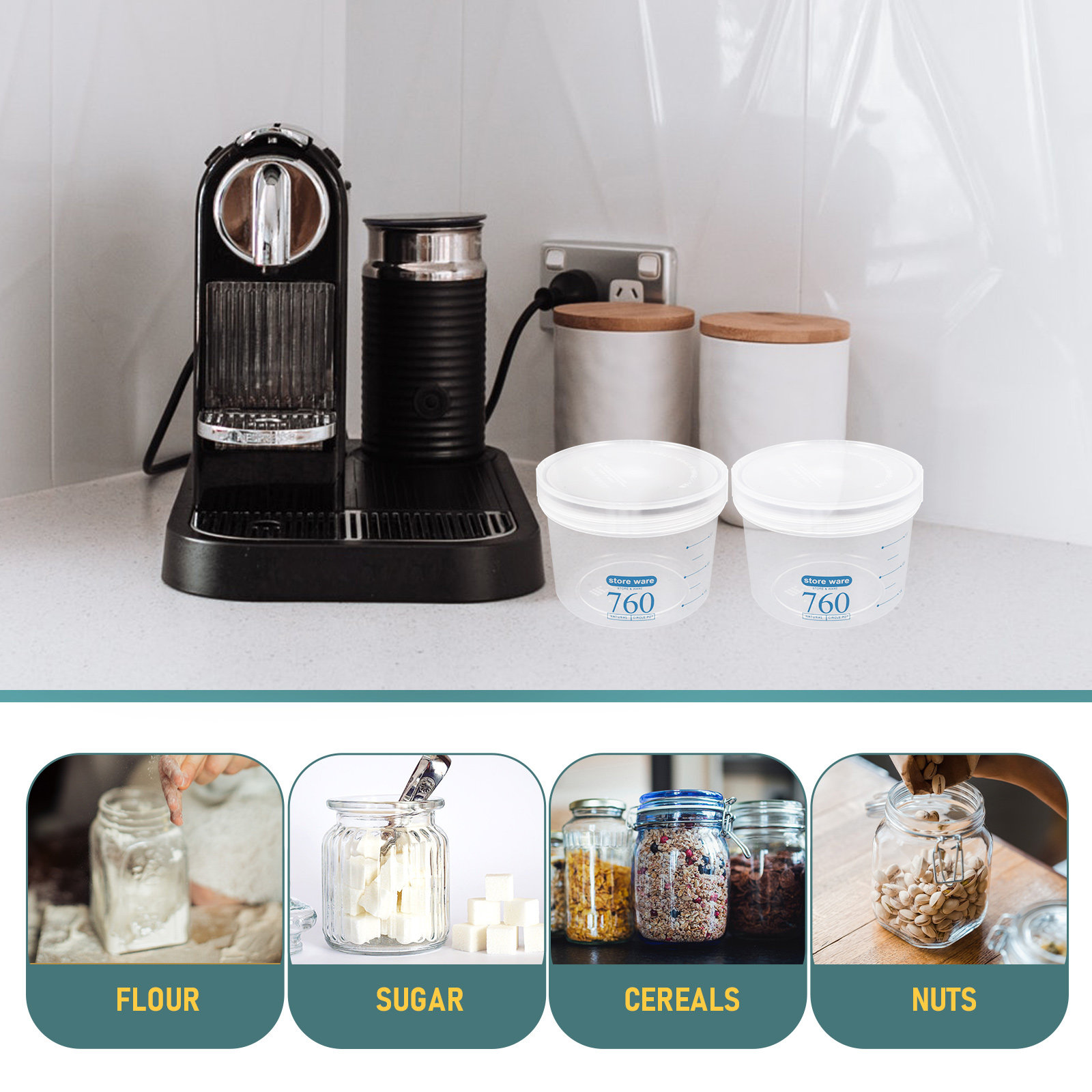 3Pcs Airtight Food Storage Jar – Food Storage Jars & Containers Bewertung und Preis