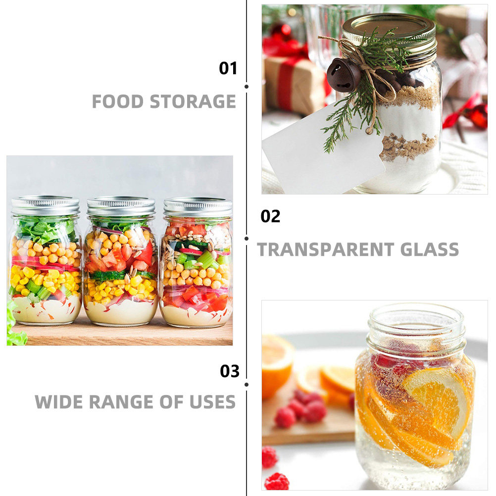6Pcs Round Glass Food Storage  – Food Storage Glass Jar Bewertung und Preis