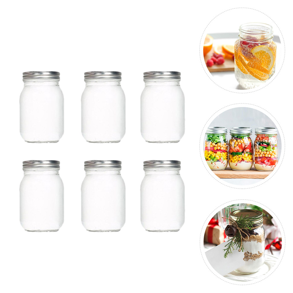 6Pcs Round Glass Food Storage  – Food Storage Glass Jar Bewertung und Preis