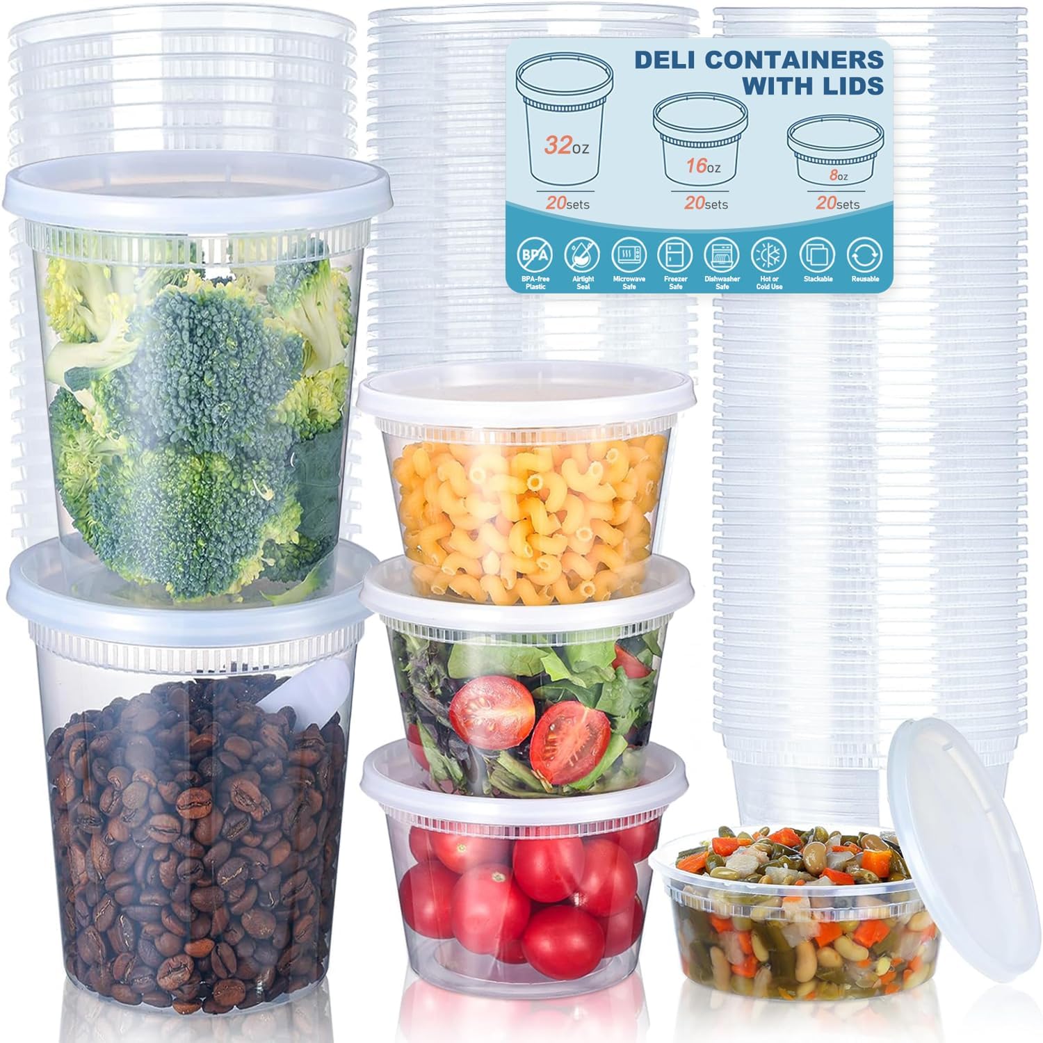 24pcs Deli Food Storage Contai – Food Storage Bowls Bewertung und Preis