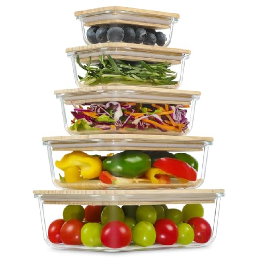 Glass Containers with Bamboo L – Glass Meal Prep Container Bewertung und Preis
