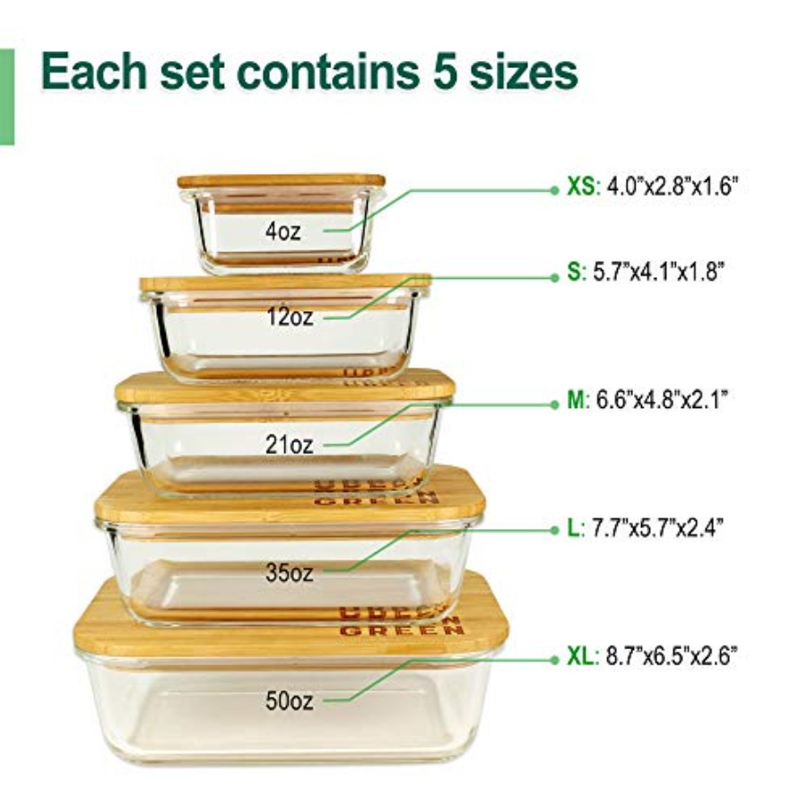 Glass Containers with Bamboo L – Glass Meal Prep Container Bewertung und Preis