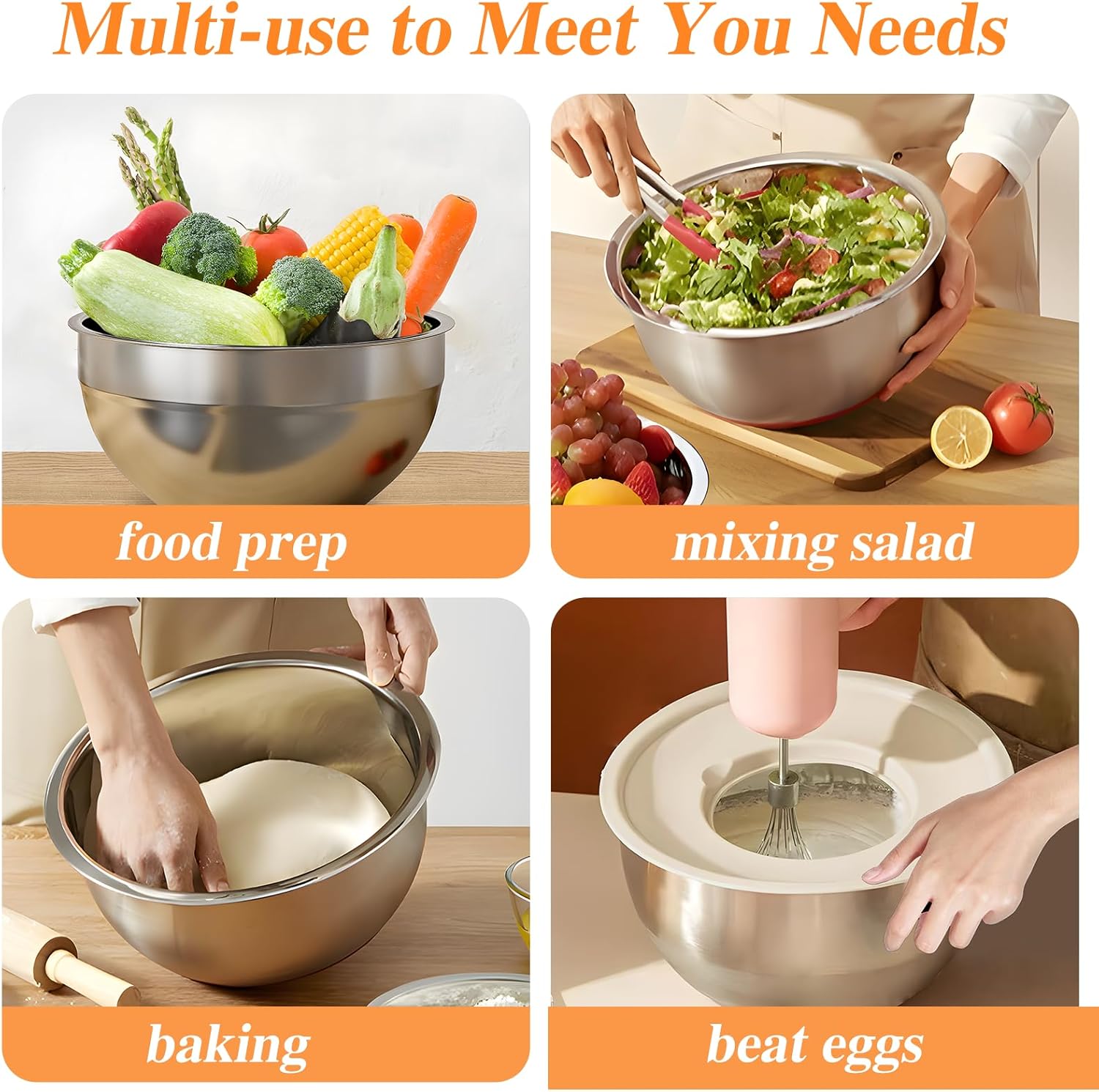 Mixing Bowls with Lids Set 6PC – Food Storage Bowls Bewertung und Preis