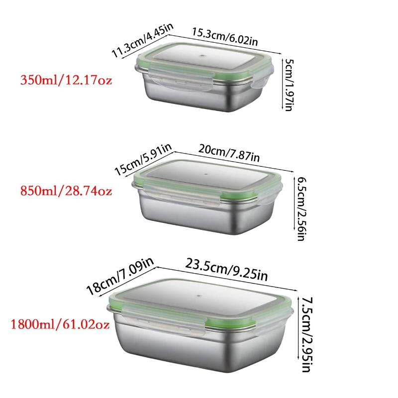 304 Stainless Steel Lunch Box  – Food Storage Box Set Bewertung und Preis