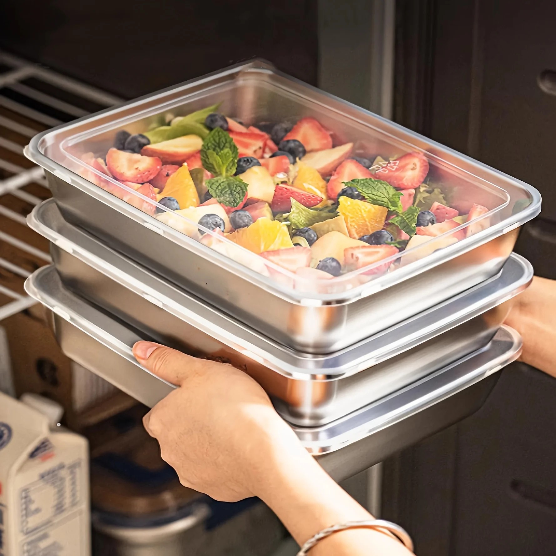 3pcs Stainless Steel Food Cont – Food Storage Box Set Bewertung und Preis